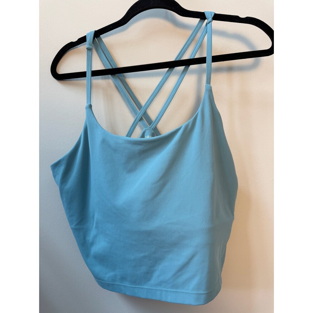 Blogilates Blue Strappy Sports Bra Tank Size 1X